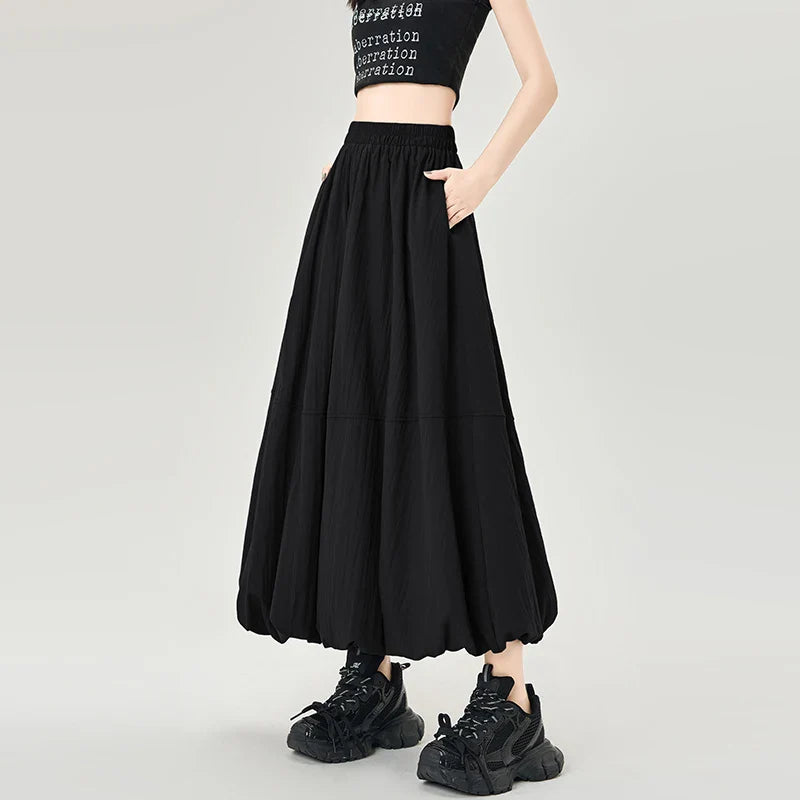 Cralom High Waist A Line Lantern Skirt - 2025 New Collection