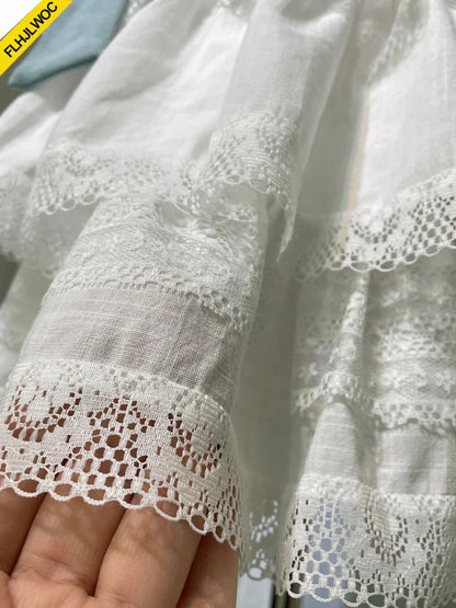 Cralom Layered Ruffle Bloomers White Skirt - A-Line Lolita Style