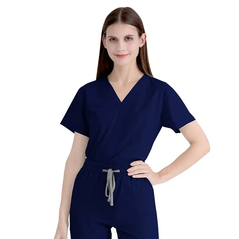 Cralom Short Sleeve Scrubs Sets for Women - Nursing Uniforms and Hospital Gowns