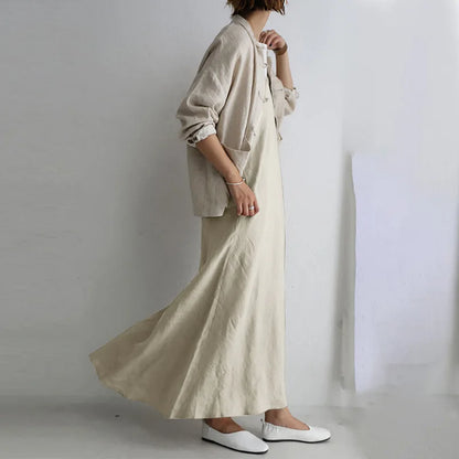 Cralom Sexy V-Neck Sleeveless Long Dress