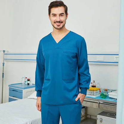 Cralom Stretch Medical Scrubs Set for Clinical Work