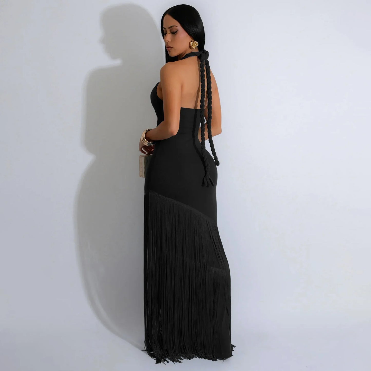 Cralom Tassel Splice Bandage Dress - Summer 2025
