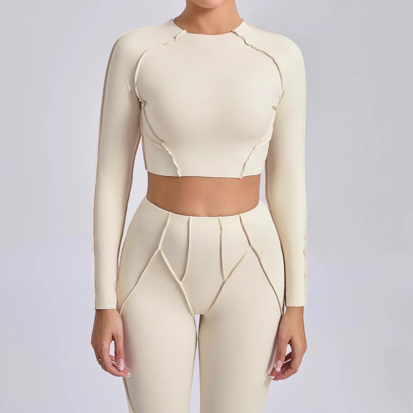 Cralom Seamless Yoga Long Sleeve T-Shirt: High Elasticity & Quick Dry Fitness Top