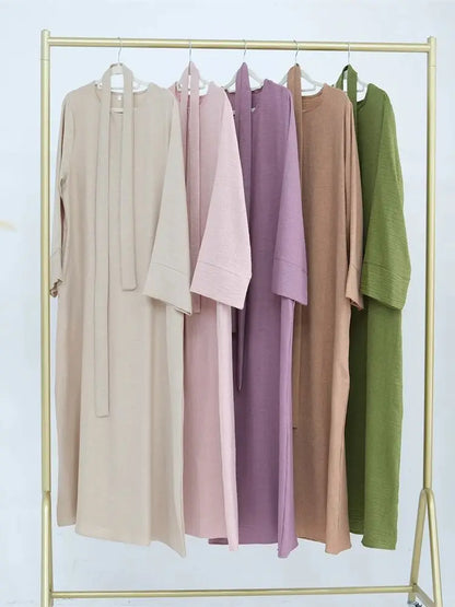 Cralom Ramadan Eid Abaya Dubai Modest Dress Muslim Prayer Kaftan Robe