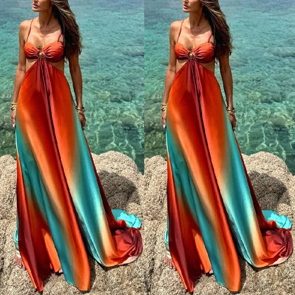 Cralom Island Style Long Beach Dress