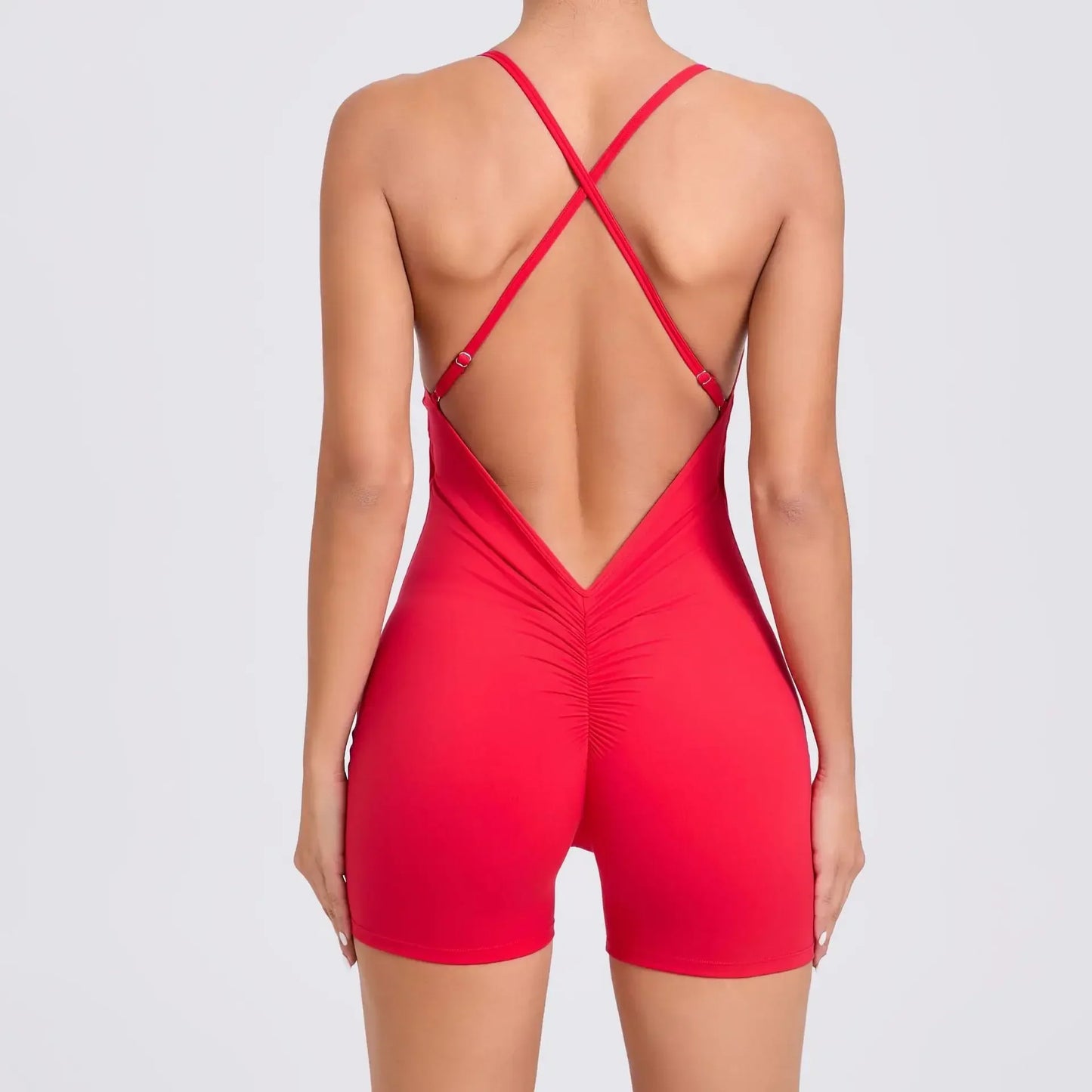 Cralom Yoga Jumpsuit: Quick-Dry, Beautiful Back, Tight-Fit Activewear