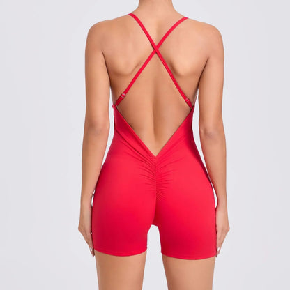 Cralom Yoga Jumpsuit: Quick-Dry, Beautiful Back, Tight-Fit Activewear