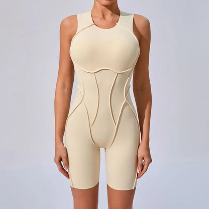 Cralom Women's Beauty Back Yoga Jumpsuit - Sports Fitness One-Piece