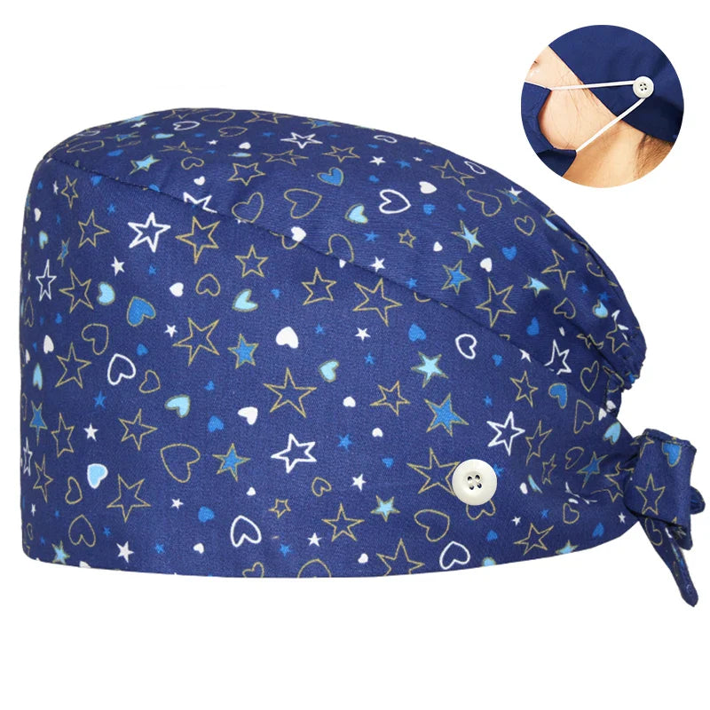 Cralom Cotton Surgical Hat for Nurses
