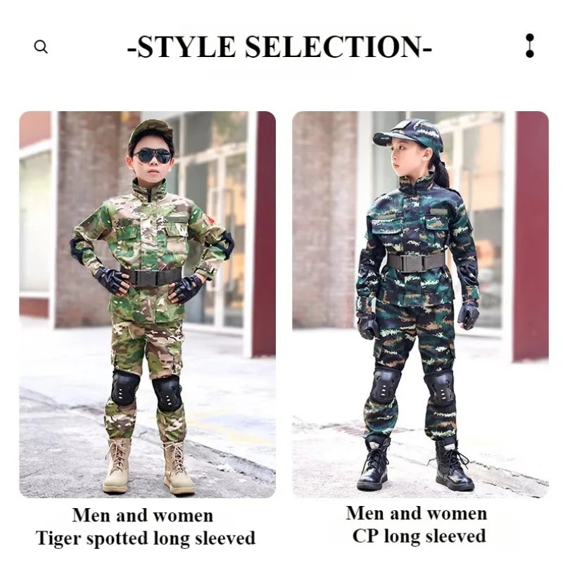 Cralom Camo Military Uniform Costume for Kids - Halloween & Play