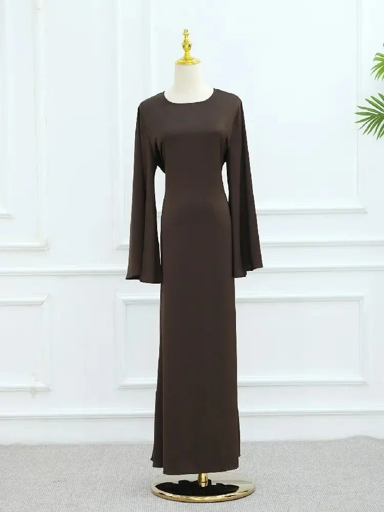 Helyn's Luxury Modest Ramadan Satin Jalabiya Abaya