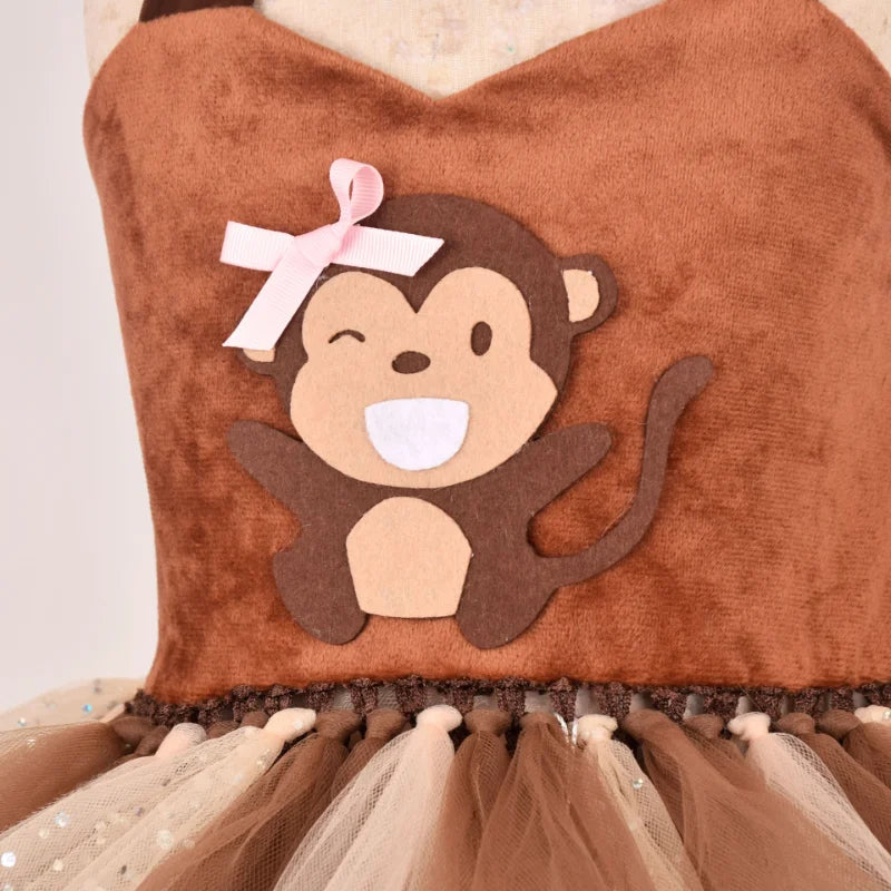 Cralom Monkey Tutu Dress for Children's Day Cosplay and Dance