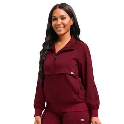 Cralom Pink Winter Scrubs Coat - Nurse Dental Surgery Uniform