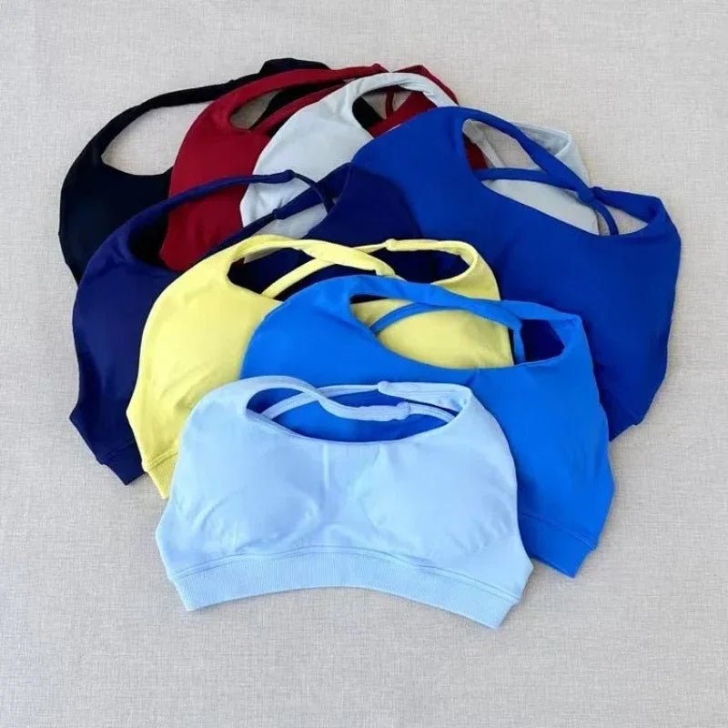 Cralom One Shoulder High Impact Sports Bra - Adjustable Straps & Removable Pads