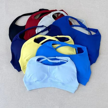 Cralom One Shoulder High Impact Sports Bra - Adjustable Straps & Removable Pads