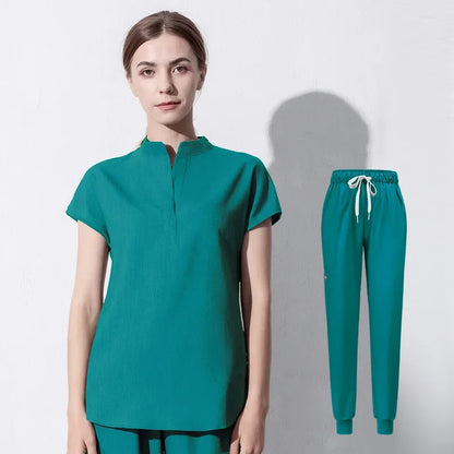 Cralom Women's Short Sleeve Scrub Set - Professional Medical Attire