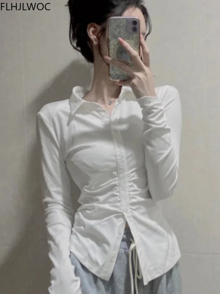 Cralom Women's Sweet Button Up Shirt - Chic Vintage Design