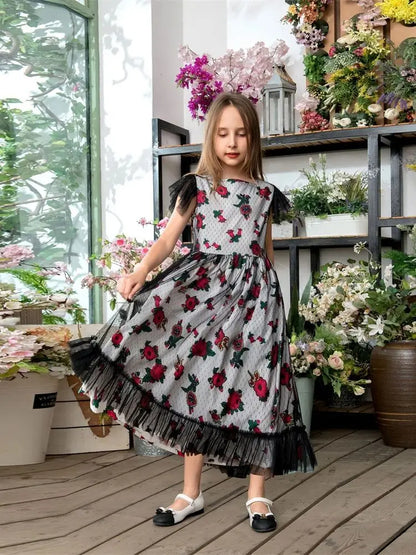 Cralom Ramadan Satin Abaya Kids Girl Islamic Dress Modest Kebaya Robe