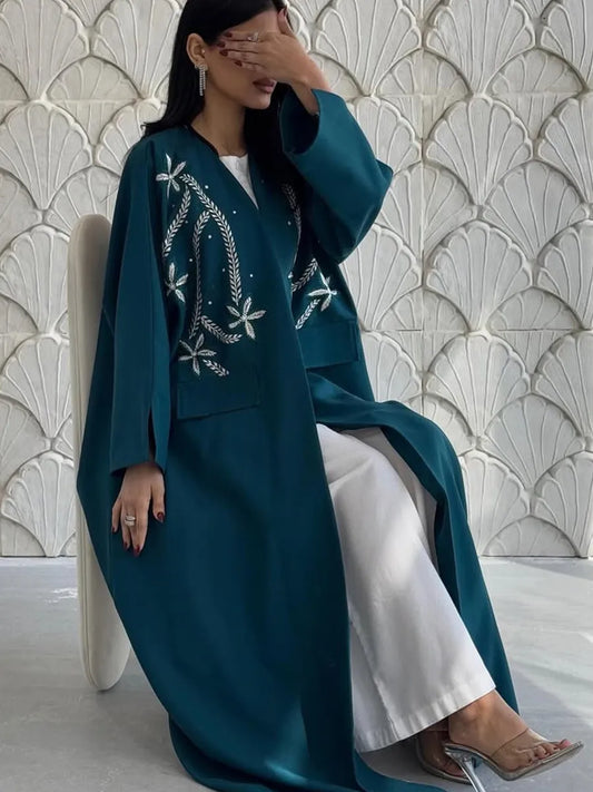 Cralom Luxury Modest Kimono Abaya Dress - Ramadan Robe