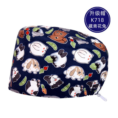 Cralom Cotton Scrub Cap - Unisex Surgical Hat for Healthcare Pros