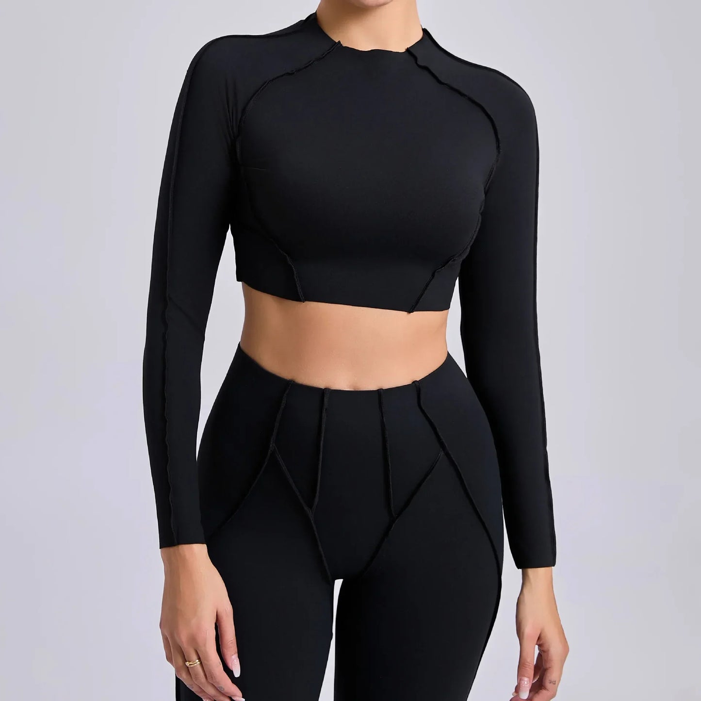 Cralom Seamless Yoga Long Sleeve T-Shirt: High Elasticity & Quick Dry Fitness Top