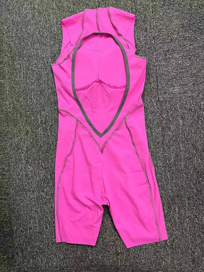 Cralom Yoga Jumpsuit: Hip-lifting, Hollow-out Splicing One-piece Fitness Set for Women