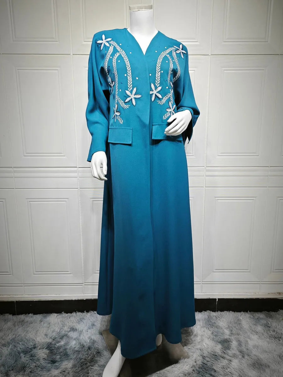Cralom Luxury Modest Kimono Abaya Dress - Ramadan Robe