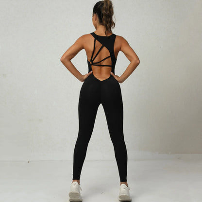 Cralom Seamless Butt Lifting Yoga Jumpsuit