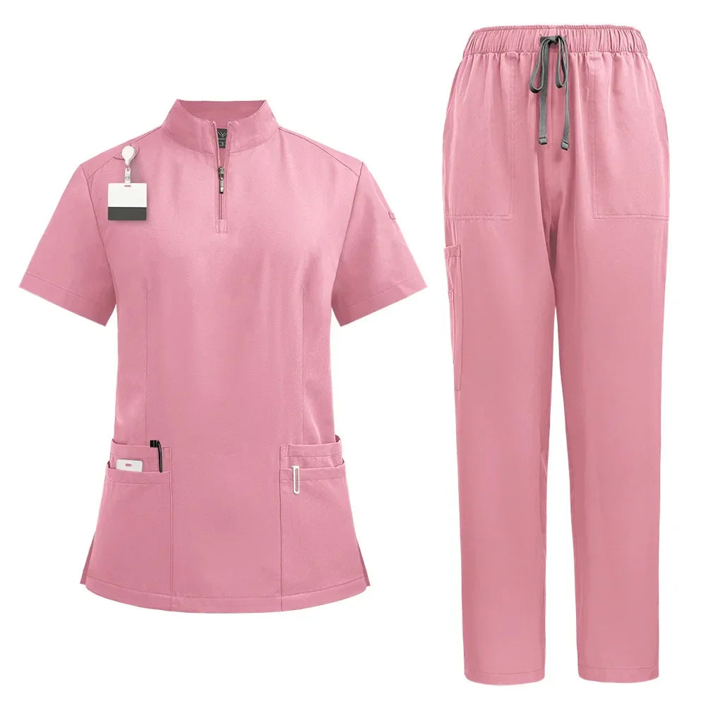 Cralom V-neck Scrubs Set for Hospital & Dental Surgery Work