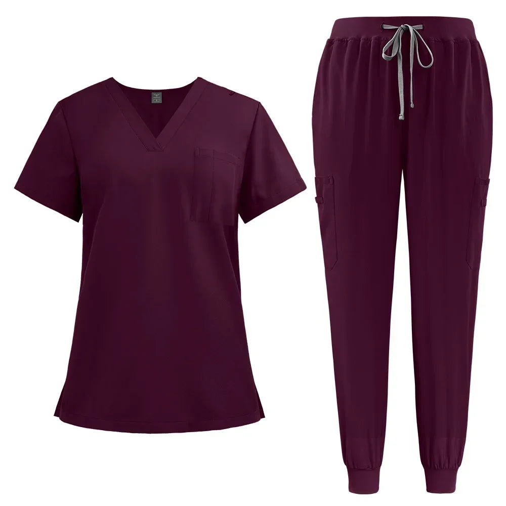 Cralom Unisex Nurse Scrubs Set - Hospital Surgical Workwear