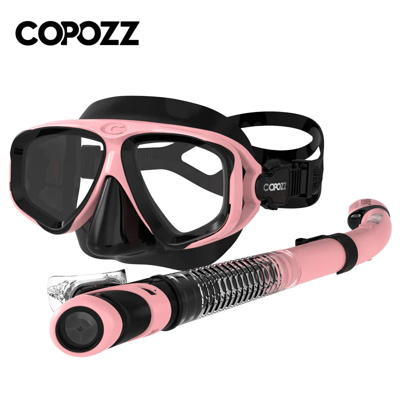 Cralom 2024 Diving Mask Set for Adults - Anti-Fog Goggles, Snorkel Tube