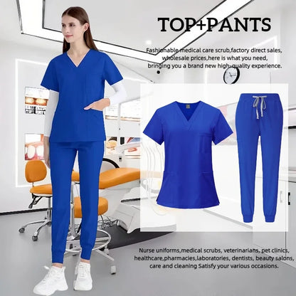 Cralom Spa Doctor Nursing Tunic Set: Scrubs Top + Pant