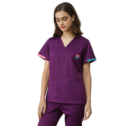Cralom Unisex Medical Surgical Scrubs Set for Veterinary Workwear