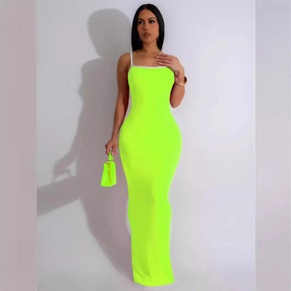 Cralom Summer 2025 Suspender Slim Fit Dress