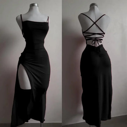 Cralom High Sensibility Halter Strap Hip Dress