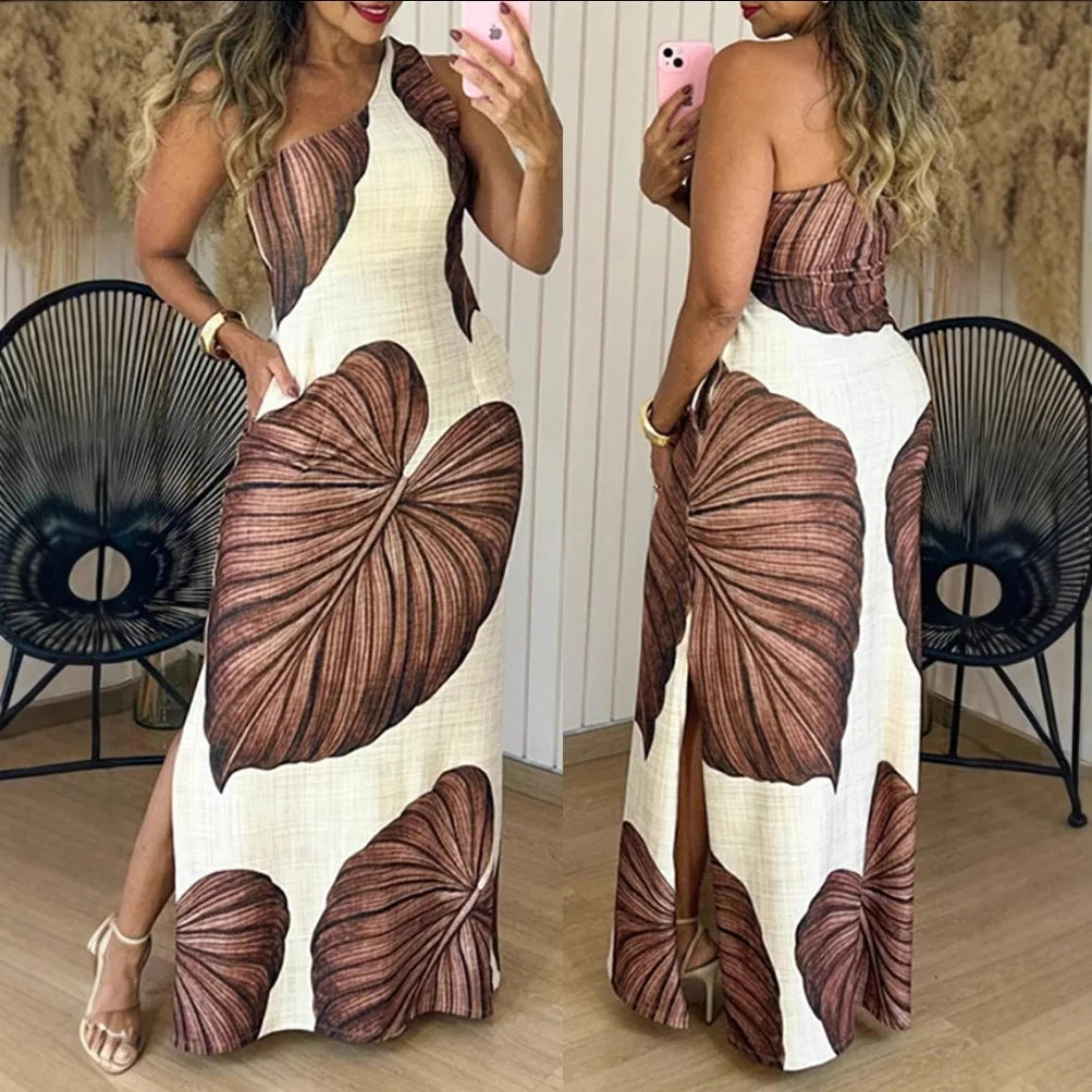 Cralom Printed Sleeveless Sexy Slim Fit Dress Summer 2025
