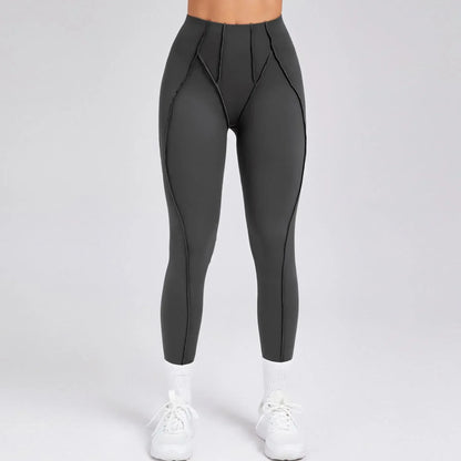 Cralom High Waist Yoga Leggings for Women - Peach Hip Raise Fitness Pants