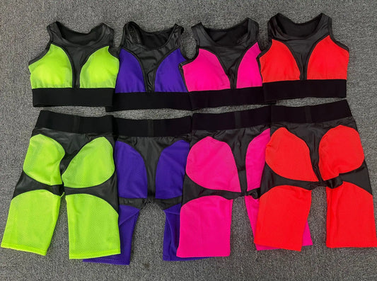 Cralom Seamless Yoga Set: Backless Sport Bra & High-Waisted Shorts
