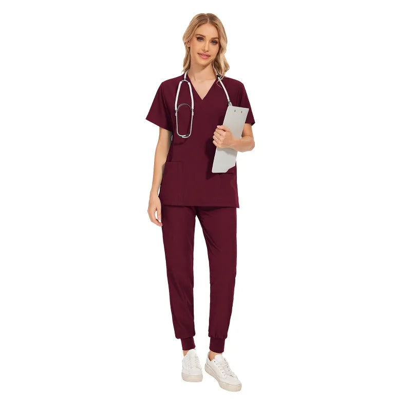 Cralom Pharmacy Nurse Uniform Set for Hospital Doctor Workwear