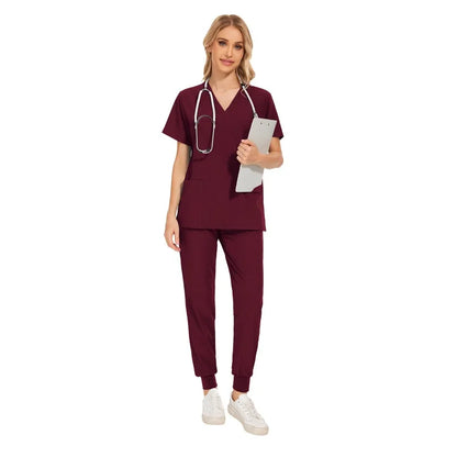 Cralom Pharmacy Nurse Uniform Set for Hospital Doctor Workwear