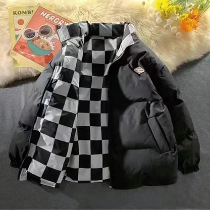 Cralom Corduroy Cotton-padded Jacket: Y2K Street Fashion Embroidery Harajuku Oversize Collar
