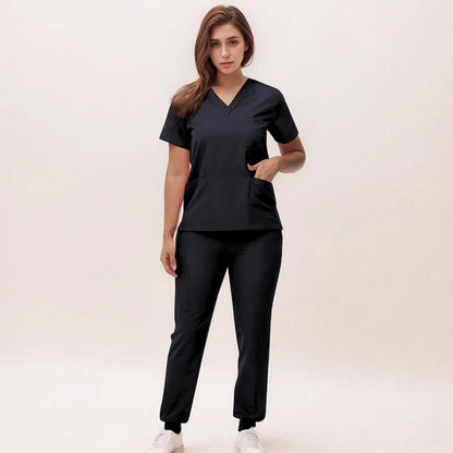 Cralom V-Neck Scrub Set - Premium Nurse Uniform & Doctor Surgical Workwear