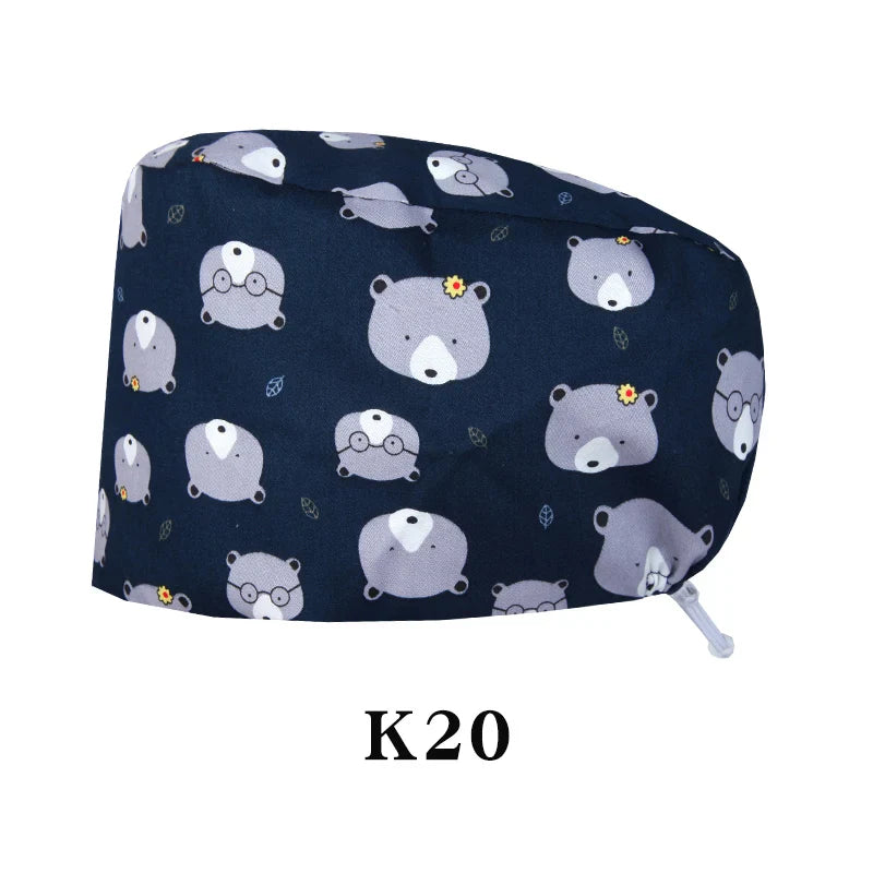 Cralom Shiba Inu Surgeon Scrub Cap - Unisex Surgical Hat in Cute Design