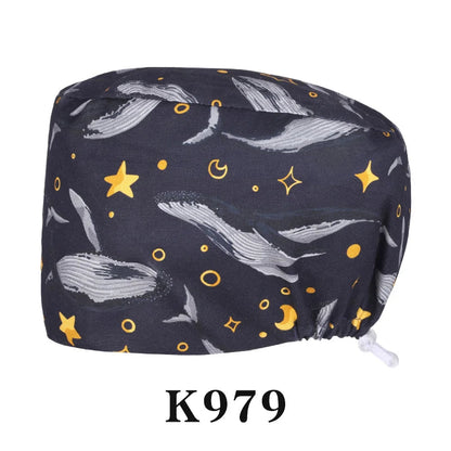 Cralom Cotton Scrub Cap - Unisex Surgical Hat for Healthcare Pros