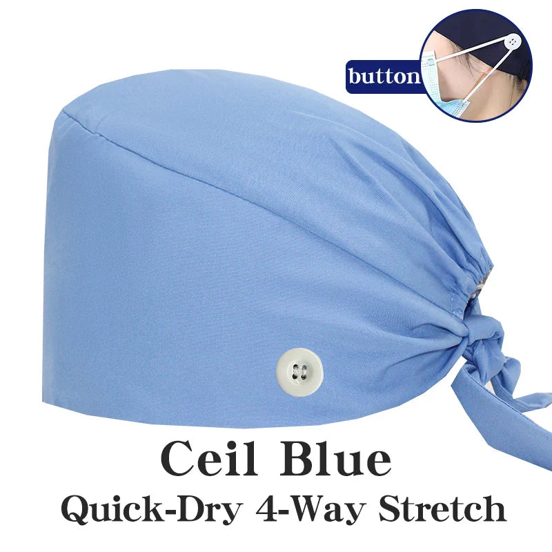 Cralom Summer Medical Caps for Beauty Salon, Spa & Clinic - Soft Surgical Hats