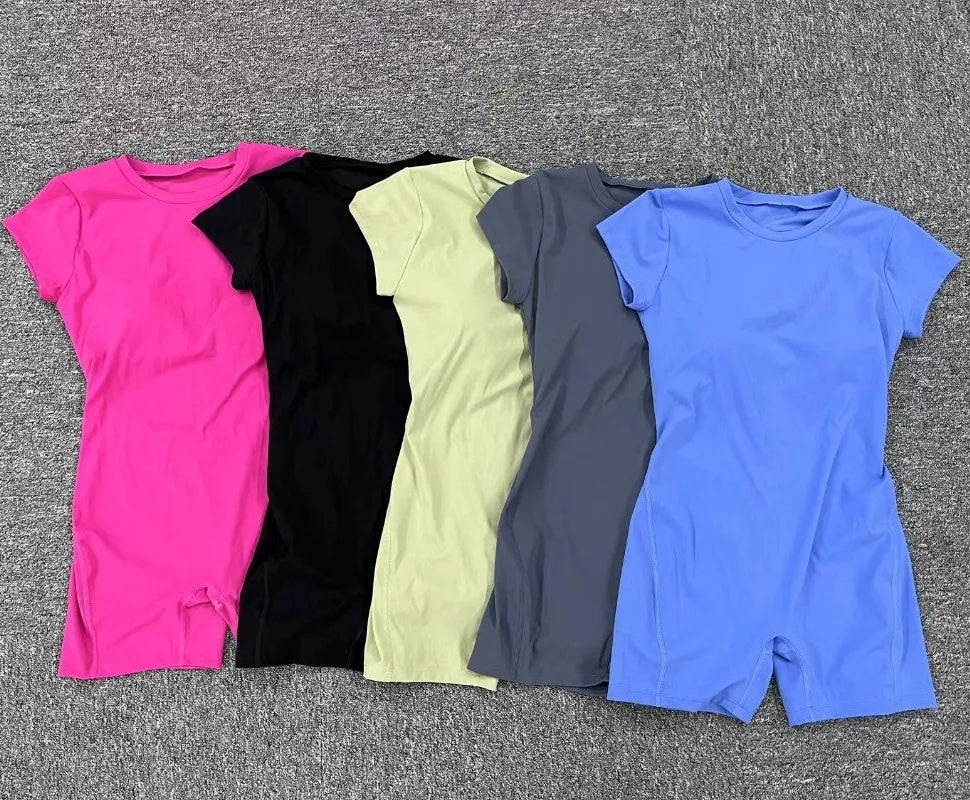 Cralom Seamless Yoga Jumpsuit for Gym & Workout - Booty Lift Fit Tights
