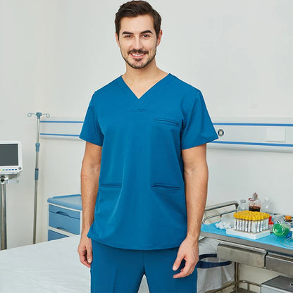 Cralom Stretch Medical Scrubs Set for Clinical Work