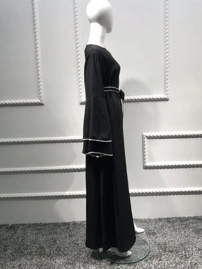 Ramadan Black Abaya for Modest Muslim Women by Cralom