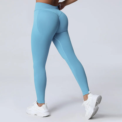 Cralom High Impact Yoga Pants: Seamless Low Waist Leggings for Gym & Fitness