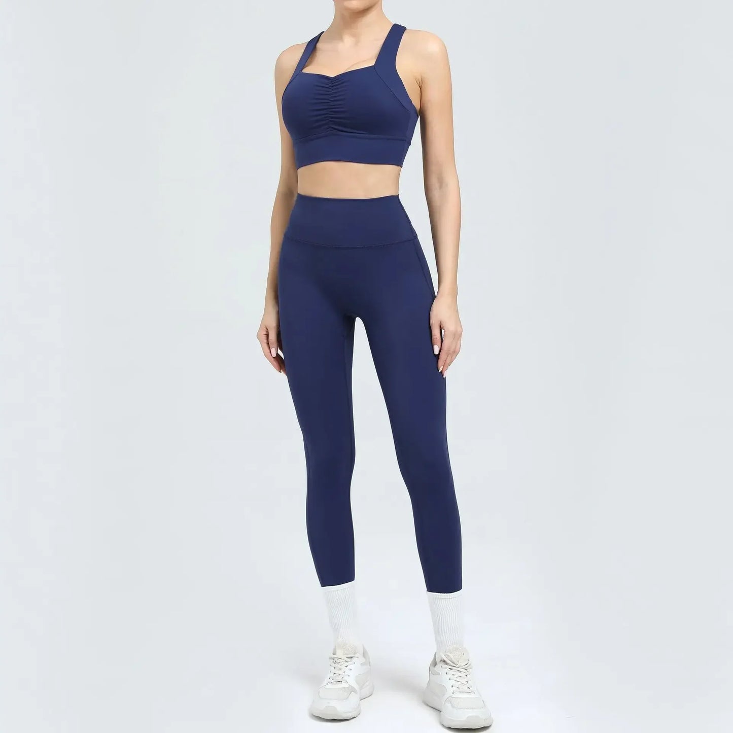 Cralom Seamless Yoga Set: Sports Bra & Butt Lifting High Waist Leggings